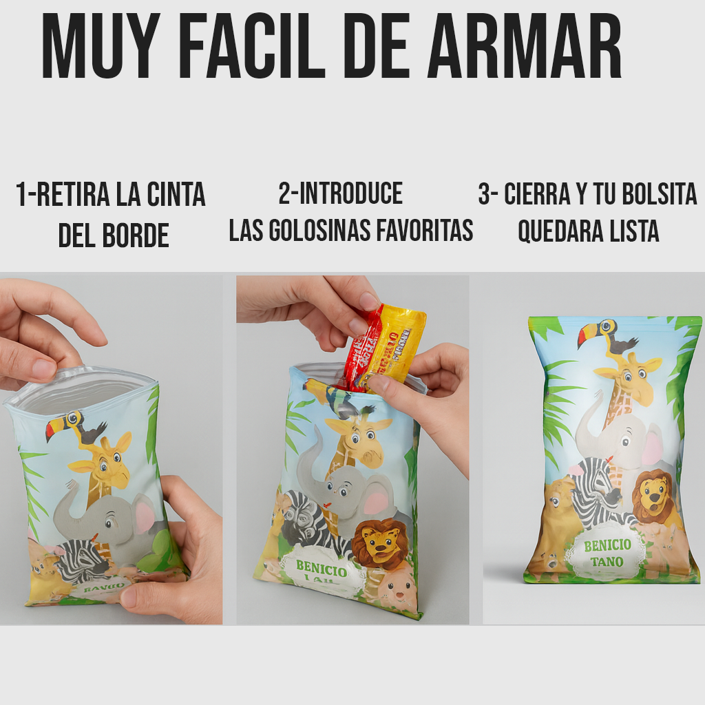 Bolsita Chip Bag Personalizada para Golosinas y Cumpleaños