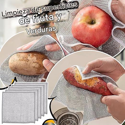 10 Paños de Limpieza de Malla de Alambre