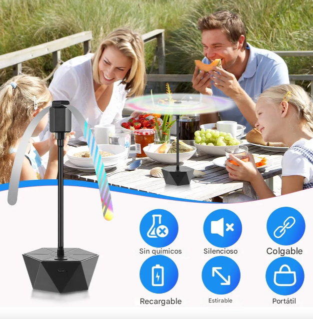 Ventilador repelente de mosca para mesa