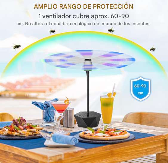 Ventilador repelente de mosca para mesa