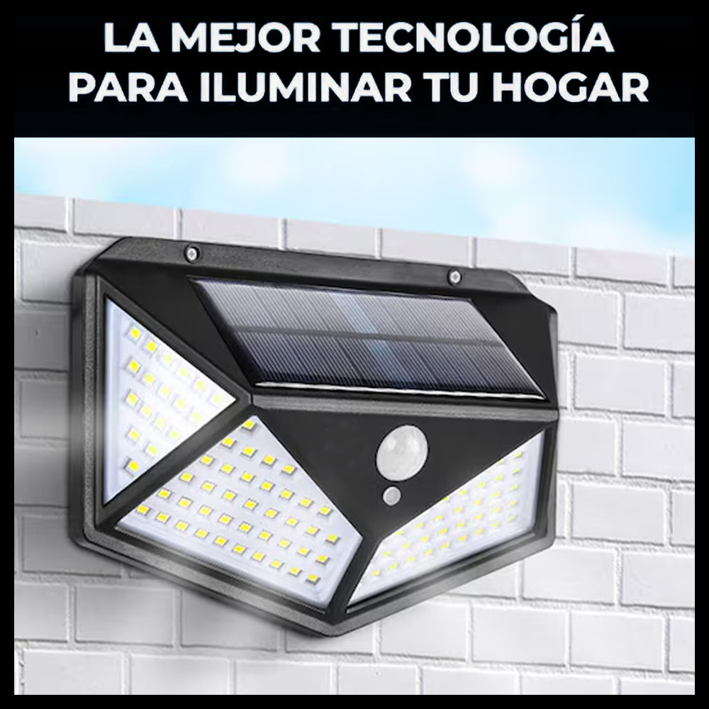 Aplique Luz Solar Con Sensor 100 Led