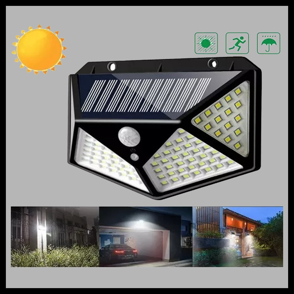 Aplique Luz Solar Con Sensor 100 Led